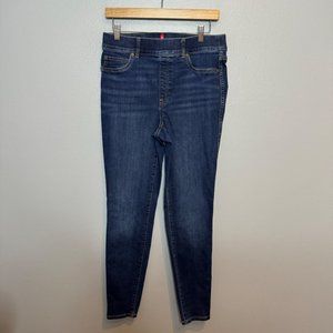 SPANX medium wash pull on shaping skinny jeans size L